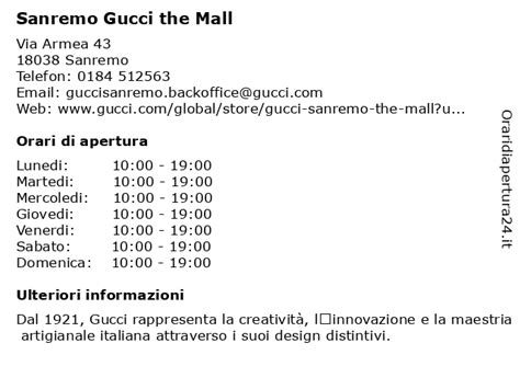 ᐅ Orari di apertura „Gucci 